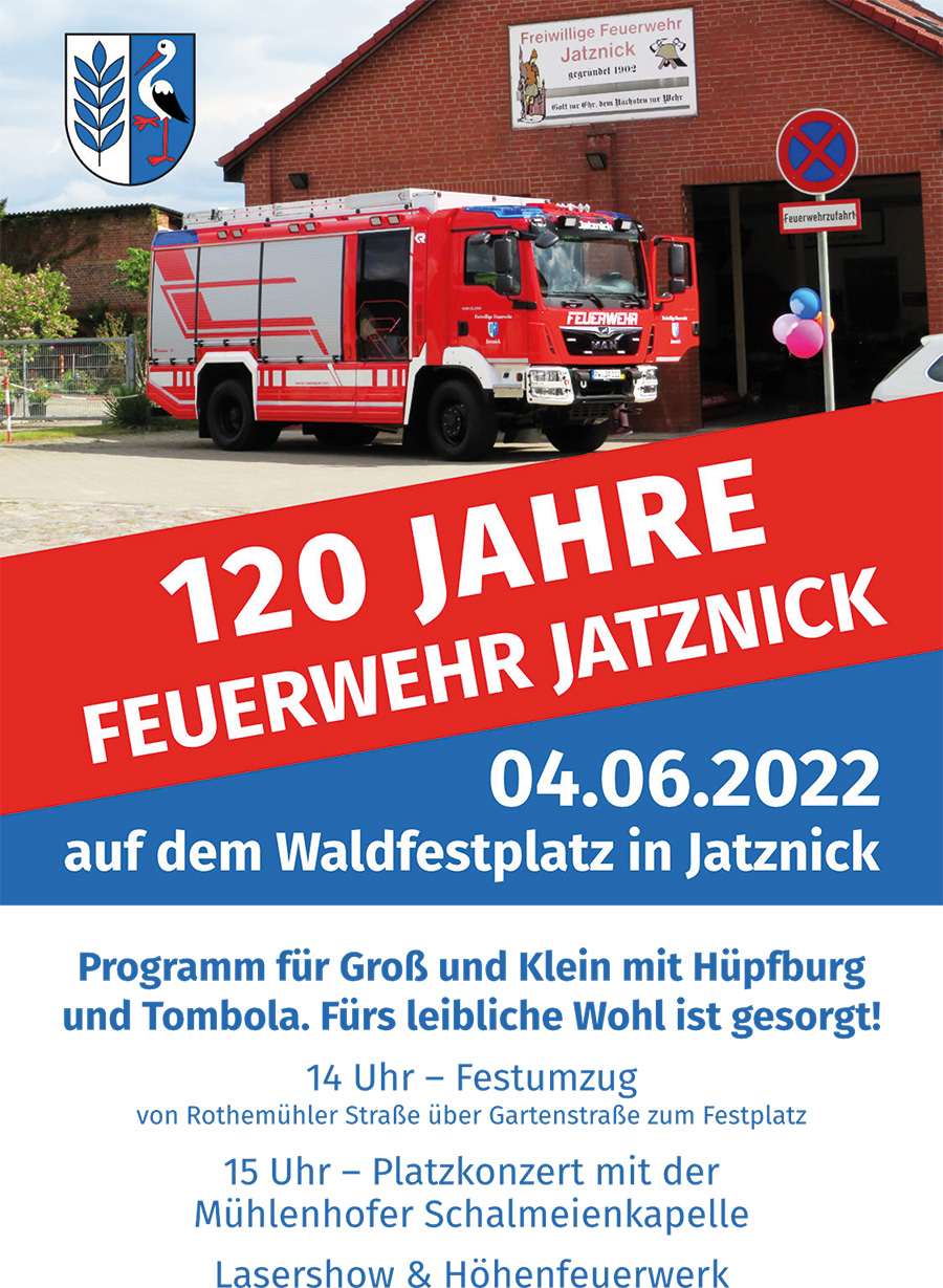 Bild für 120 Jahre Feuerwehr Jatznick