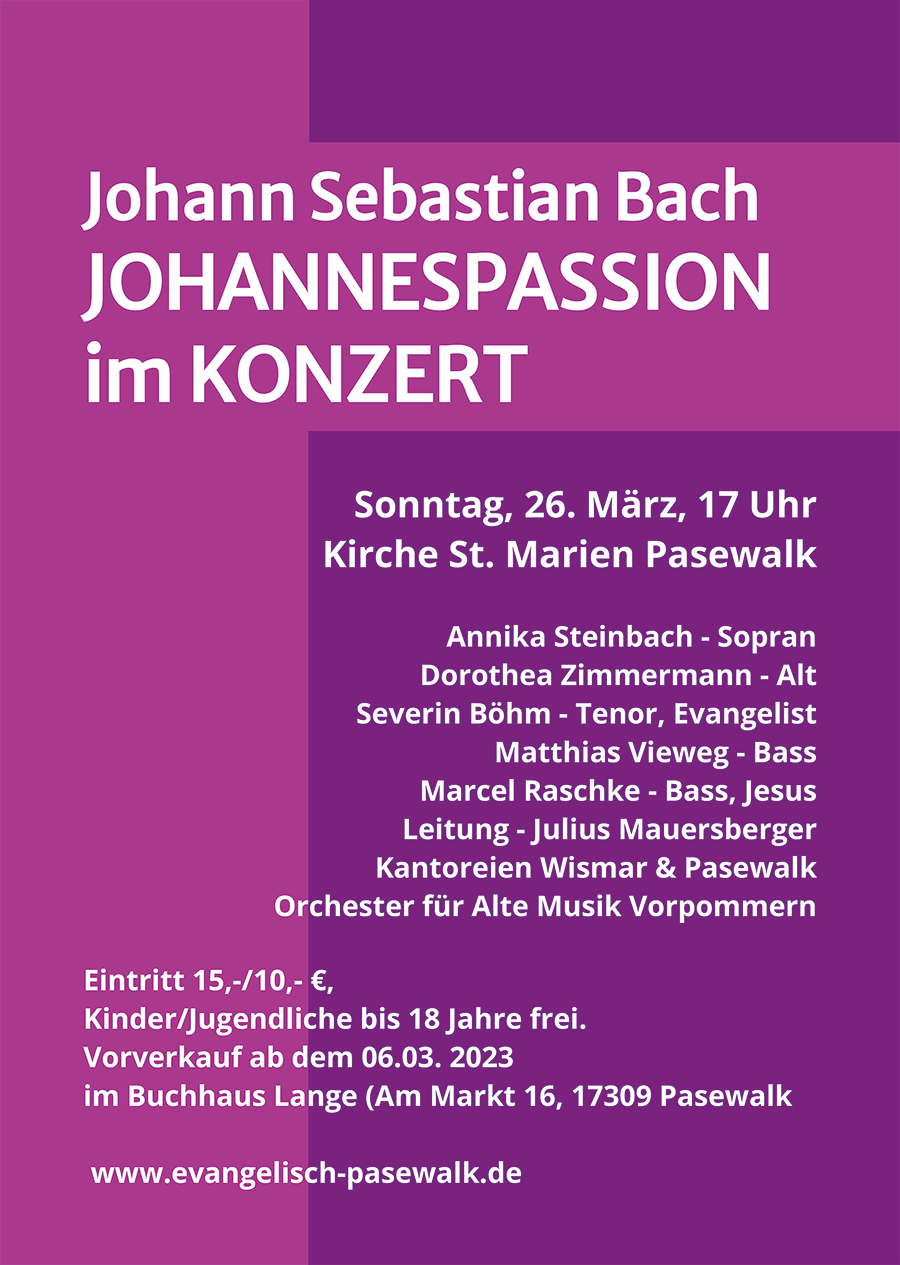 Bild für Johann Sebastian Bach – JOHANNESPASSION im KONZERT