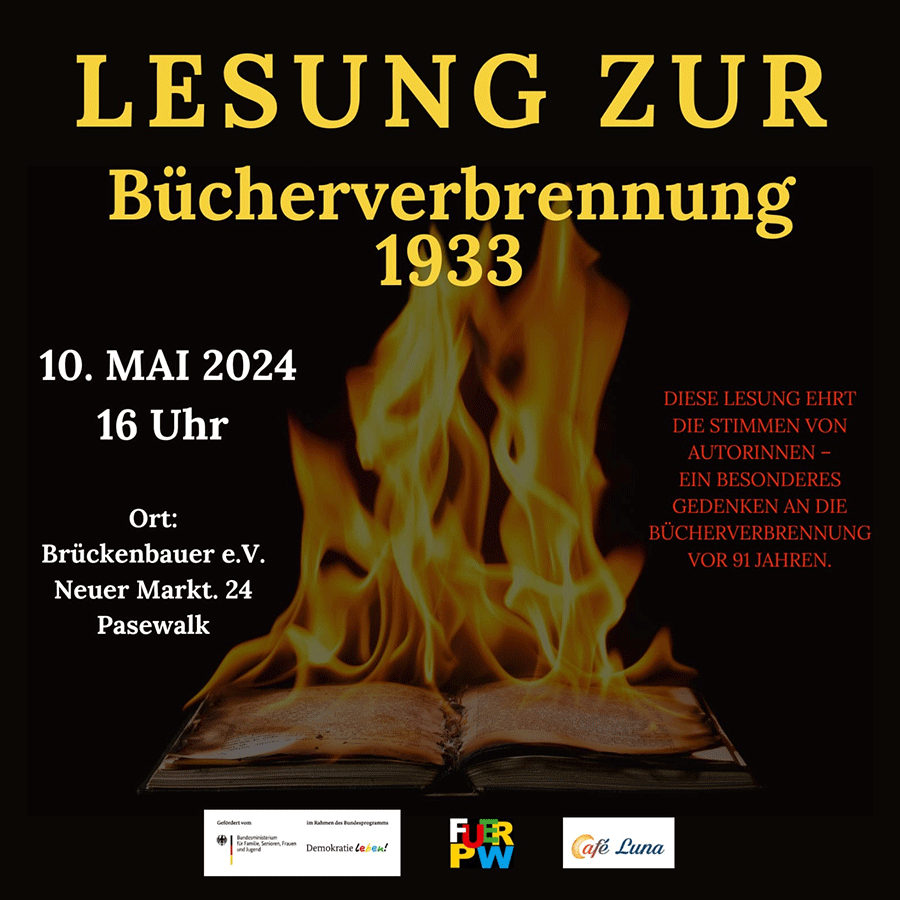 Bild für Lesung zur Bücherverbrennung